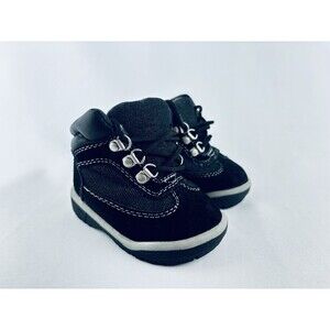 Vintage McKids Black Boots Action Flex Toddler‎ Baby Size 2 Drew Lace Up